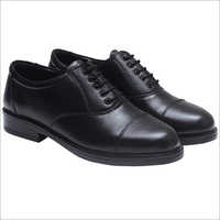 Oxford Safety Shoes - Leather, Various Sizes, Black | Steel Toe, Lace-up Design, Lightweight, Cushioned Footbed, Durable, Comfortable