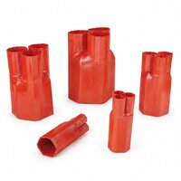 Anti-tracking Breakout - Cross-linked Polyolefin, Custom Size, Red | Anti-tracking, High Heat Resistance, 20 Kv Breakdown Voltage