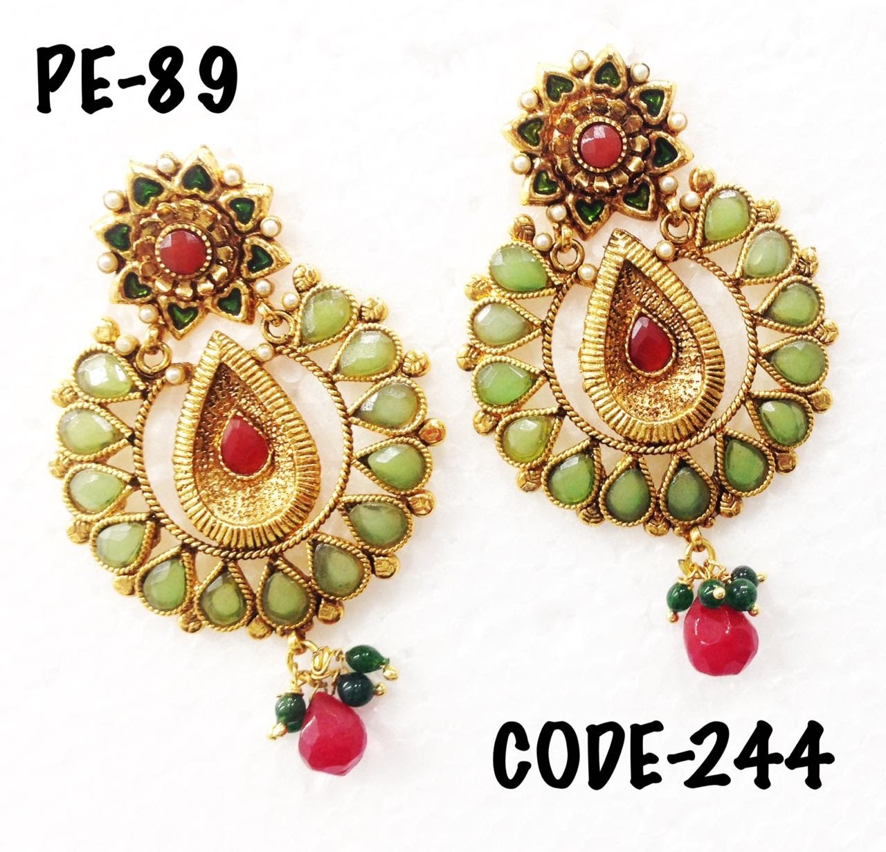 Designer Polki Earrings