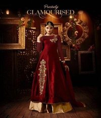 Red Ladies Silk Dress