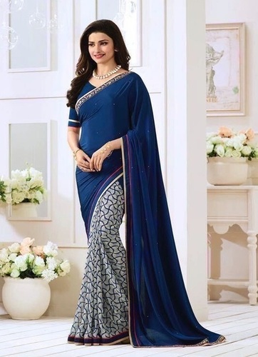 Navy Blue Silk Saree
