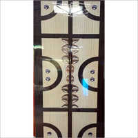Laminated Door Skin - Customizable Sizes, Glossy Brown Finish | Eye-catching Themes & Designs, Water-resistant Protection