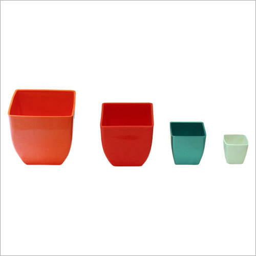 Customised Square Plastic Flower Pot