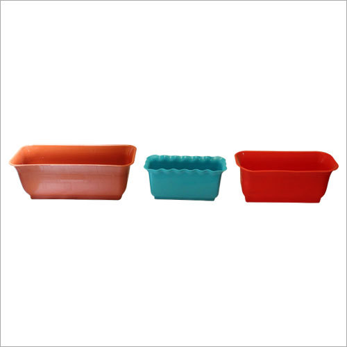 Customised Rectangular Plastic Flower Pot