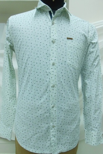 Printed Cotton Blend Green Design Shirts - Sizes L, M, XL, XXL, XXXL | Full Sleeves for Boys