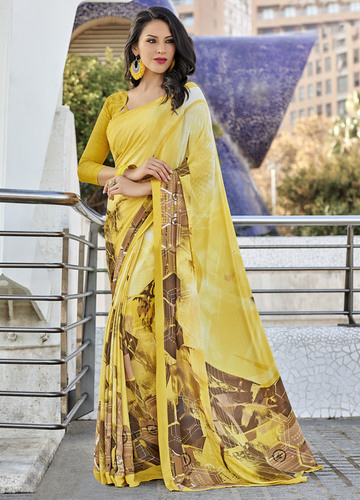 Yellow Formal Saree