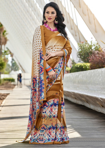 Brown Daily Wear Saree