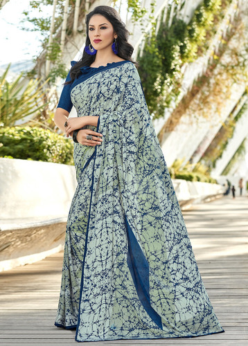 Navy Blue Soft Silk Saree