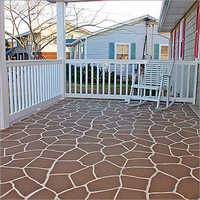 Stenciled Spary Textured Flooring