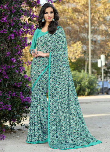 Rama Crepe Saree