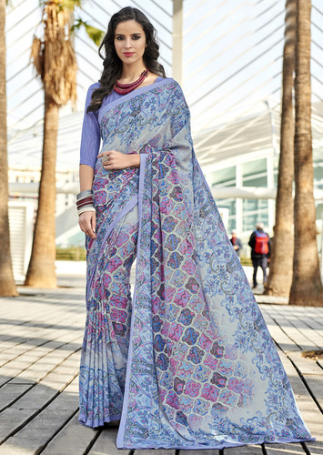 Blue Art Silk Saree