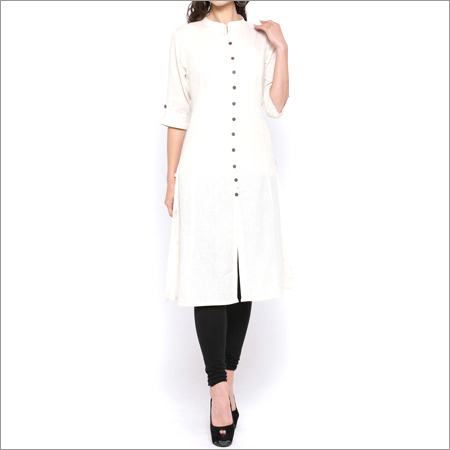 Ladies Khadi Cotton Plain Kurtis