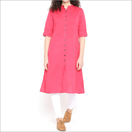 Ladies Khadi Plain Kurtis