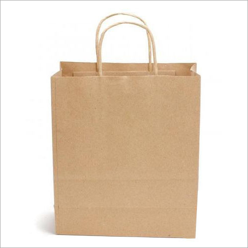 Paper Bag - Paper, Variable Dimensions, Brown | Durable, Moisture Resistant, Lightweight, Twisted Handles, Customizable Print