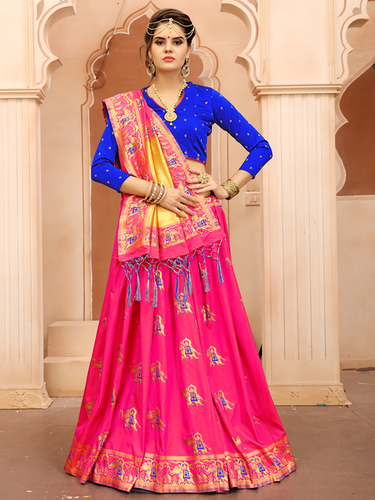 Rani Pink Banarasi Saree