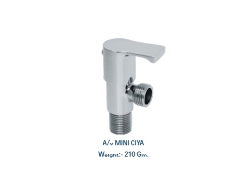Brass Mini Ciya Angle Cock 210gm - Chrome Plated Brass, Oval Shape, Corrosion and Rust Proof Coating, Smooth and Shiny Finish, Attractive Design