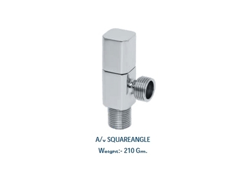 Brass Square Angle Cock 210gm - Brass Material, Elegant Design, Oval Shape | Corrosion and Rust Proof, Ergonomic, Easy Installation