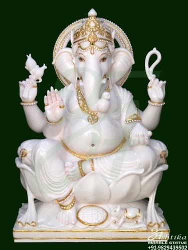 Marble Ganesh Statue Sculpture
