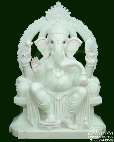 Marble white Ganesh Statue