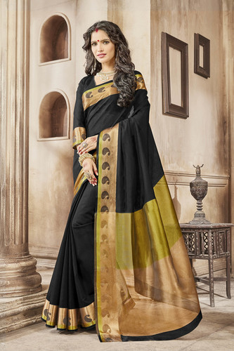 Black Kerala Saree