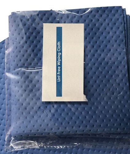 Lint Free Cleaning Wipes - 100% Polyester, 9x9 inches, Blue Color, 240 GSM | Glossy and Dull Sides, Ideal for Glass, Wood, Electronics, and Painting