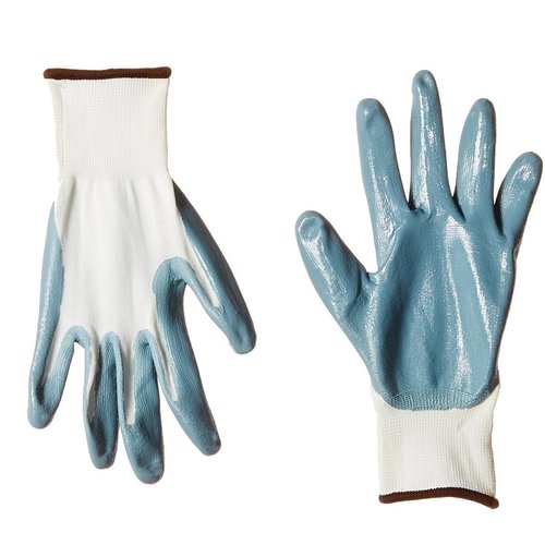 S Protection Nitrile Coated Gloves, Medium, Grey