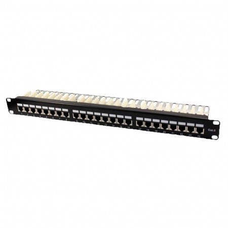 Cat6 FTP 1U 90A 24 PORT Keystone Patch Panel