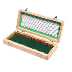 Wooden And Green Microscopic Slide Box