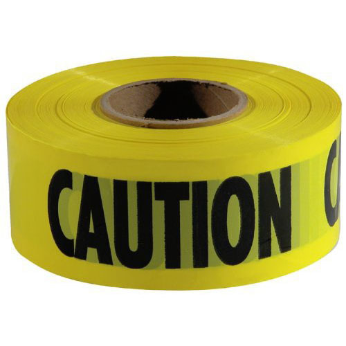 LD Fresh Caution Tapes - 3 Inch Width, 300 Meter Length , Yellow and Black Printed Polyethylene with Custom Warning Text Options