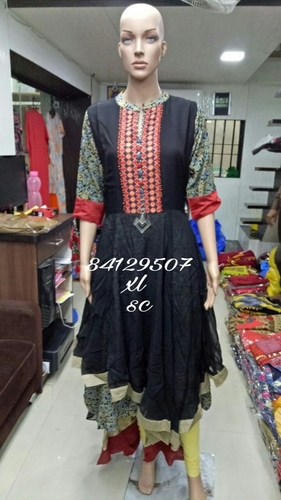 Cotton Long Sleeve Dress - Embroidered Pattern, Quick Dry and Washable Casual & Party Wear