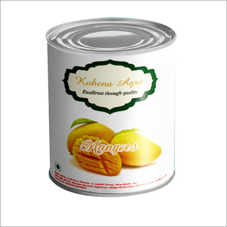 Canned mango slices