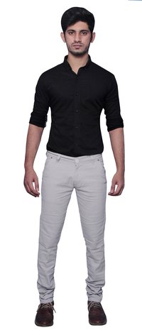 Grey Mens Chinos Pants