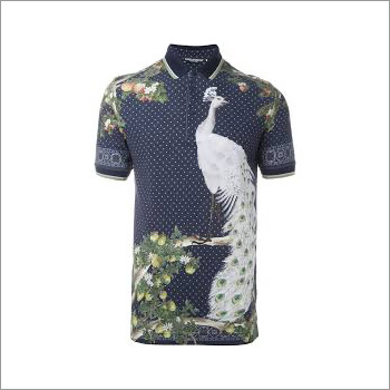 Men's Designer Print Polo T-Shirt