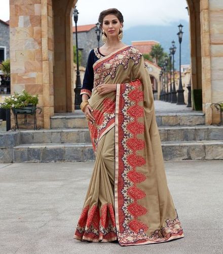 Peach Bridal Saree
