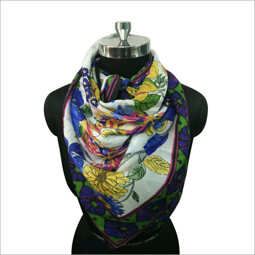 100% Silk Floral Print Scarf 100% Silk Floral Print Scarf
