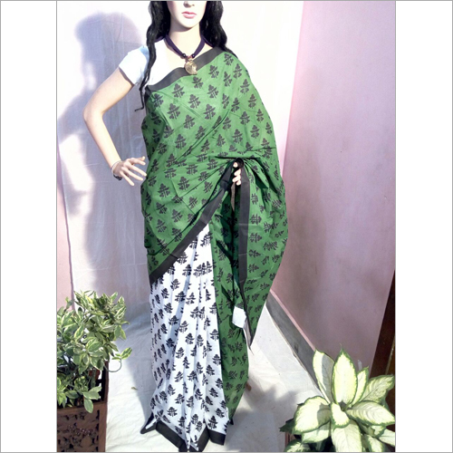 Pure Cotton Mulmul Printed Saree Without Blouse