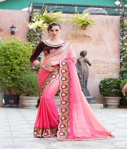 Pink Designer Saree