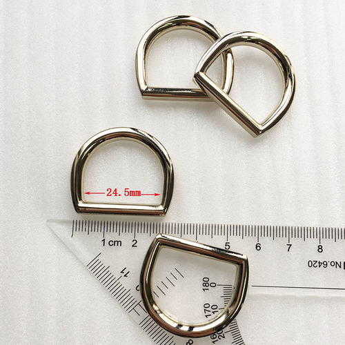 24.5mm Fashion Shining Zinc Alloy Metal Buckle D Ring For Bag Accessories