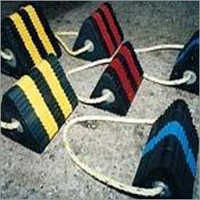 Black & Yellow & Red & Blue Aircraft Rubber Wheel Chocks