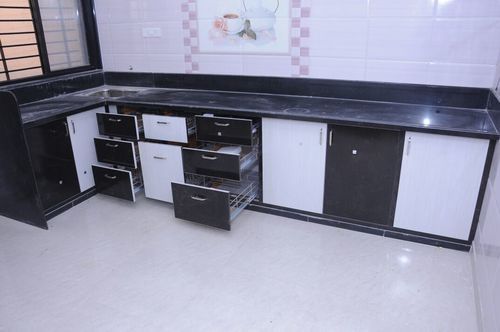 Black Pvc Kitchen Cabinet