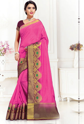 Traditional Upadda Silk Saree - Color: As Per Image