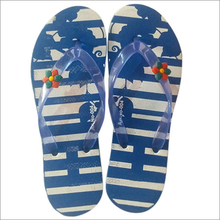 Ladies Rubber Floral Slipper