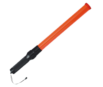 Traffic Baton Single Color - PVC Material, Length 21 Inch/54 CM, Diameter 4 CM, 12 LED Functions, Orange and Black | Signal Light, Manual Operation, Powered by Electricity