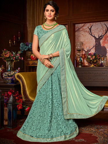 Designer Heavy Lehenga Style Saree - Color: As Per Image