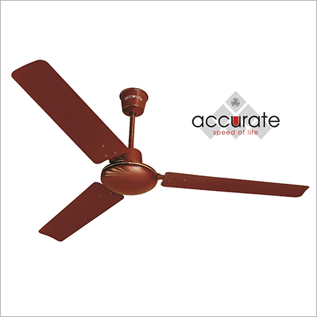 Maxima Ceiling Fan - Metal, 3 Blades, Brown and Gold Finish | Features Oil Shower System, High Air Delivery, Decorative Scroll Design