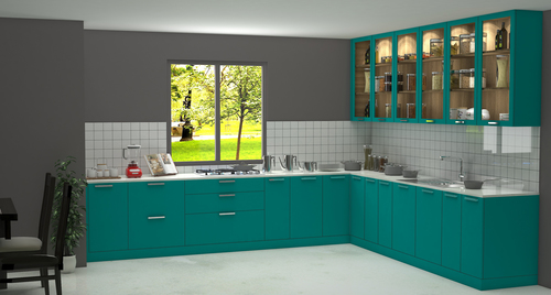 L-shaped Modular Kitchen