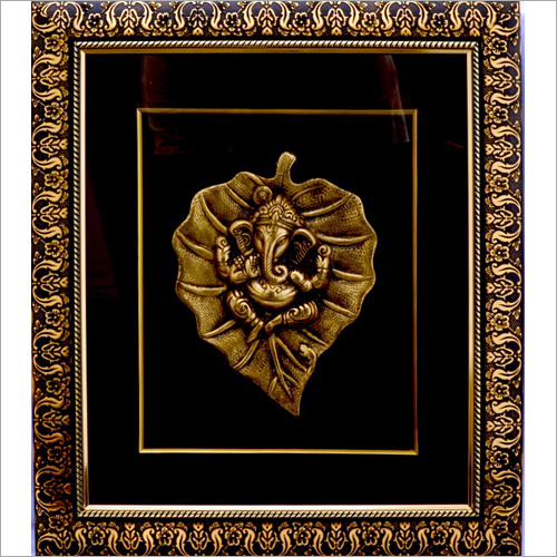 Small Solid Ganesh Carving Frame