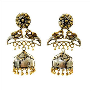 Double Tone Earrings