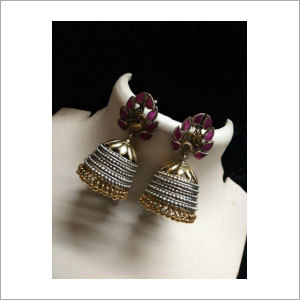 Double Tone Earrings