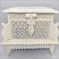 Bone Items - Bone 6x6x4 inches, Off-White | Intricate Design, Elegant Storage, Hand-Carved Detail